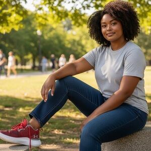 Under Armour Red and White Athletic‎ Shoes